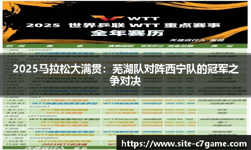 2025马拉松大满贯：芜湖队对阵西宁队的冠军之争对决
